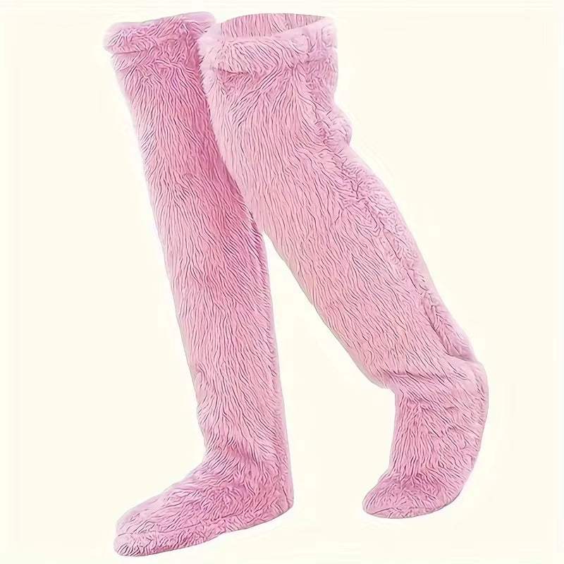 Stay Cozy This Winter with Our Teddy Bear Mid-Calf Knee Pads - Perfect for Halloween and Beyond!