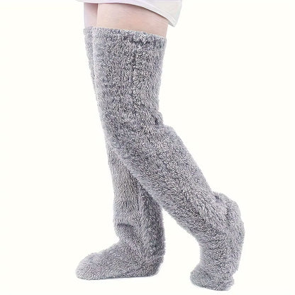 Stay Cozy This Winter with Our Teddy Bear Mid-Calf Knee Pads - Perfect for Halloween and Beyond!