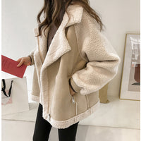 Women Short Lamb Velvet Jacket