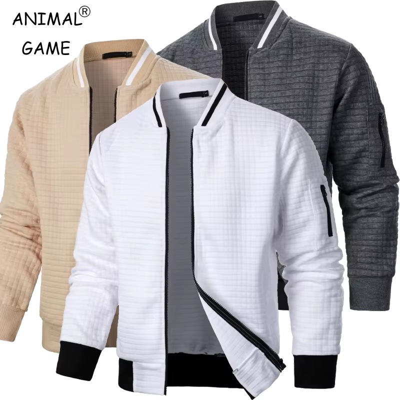  Mens Long Sleeve Zipper Jacket 