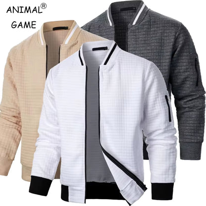  Mens Long Sleeve Zipper Jacket 
