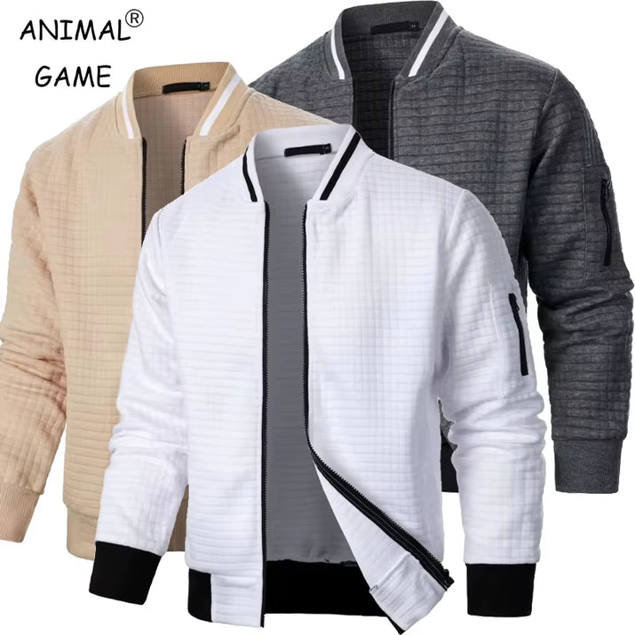  Mens Long Sleeve Zipper Jacket 