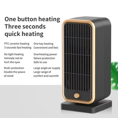 Stay Cozy Anywhere with the 500W Portable Electric Heater - Perfect for Your Room, Feet, and Hands!