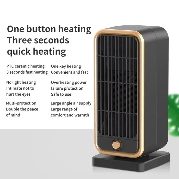 Stay Cozy Anywhere with the 500W Portable Electric Heater - Perfect for Your Room, Feet, and Hands!