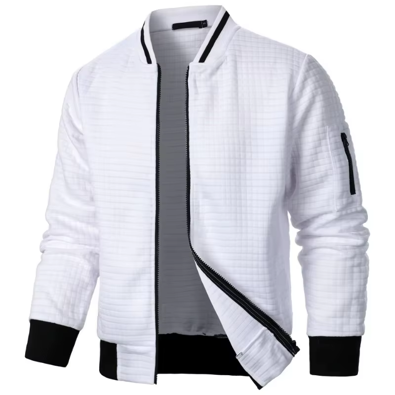  Mens Long Sleeve Zipper Jacket 