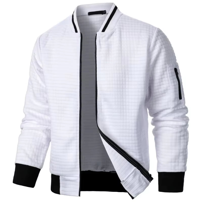  Mens Long Sleeve Zipper Jacket 