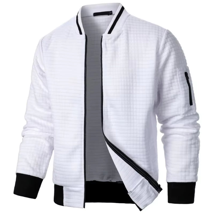  Mens Long Sleeve Zipper Jacket 
