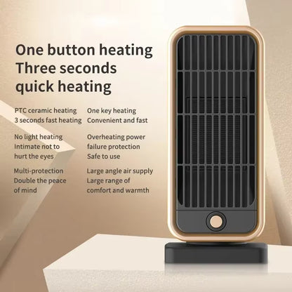 Stay Cozy Anywhere with the 500W Portable Electric Heater - Perfect for Your Room, Feet, and Hands!