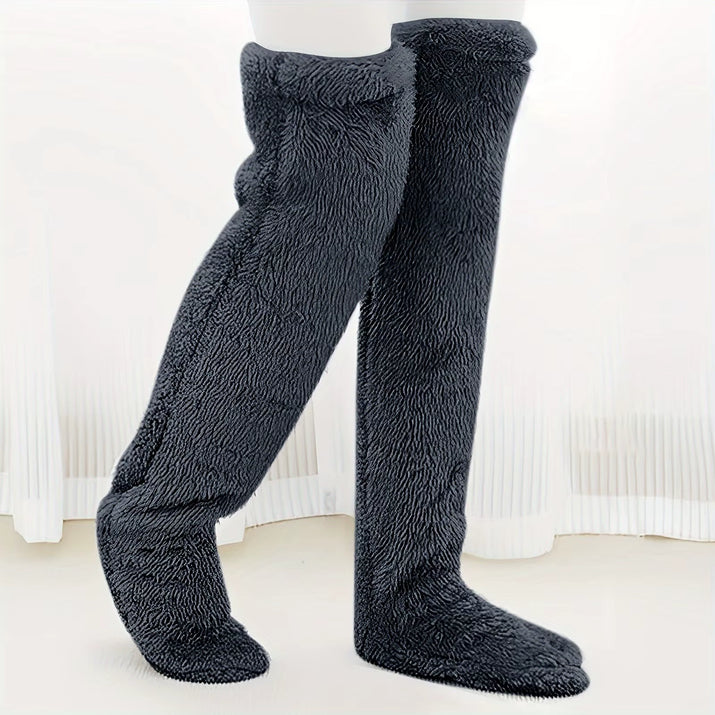 Stay Cozy This Winter with Our Teddy Bear Mid-Calf Knee Pads - Perfect for Halloween and Beyond!