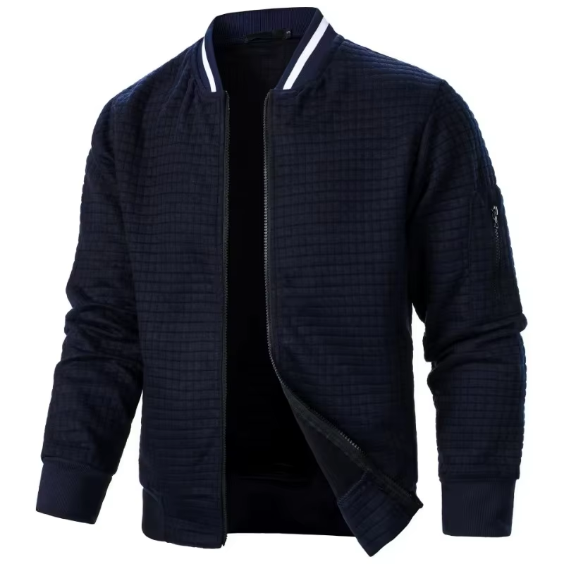  Mens Long Sleeve Zipper Jacket 