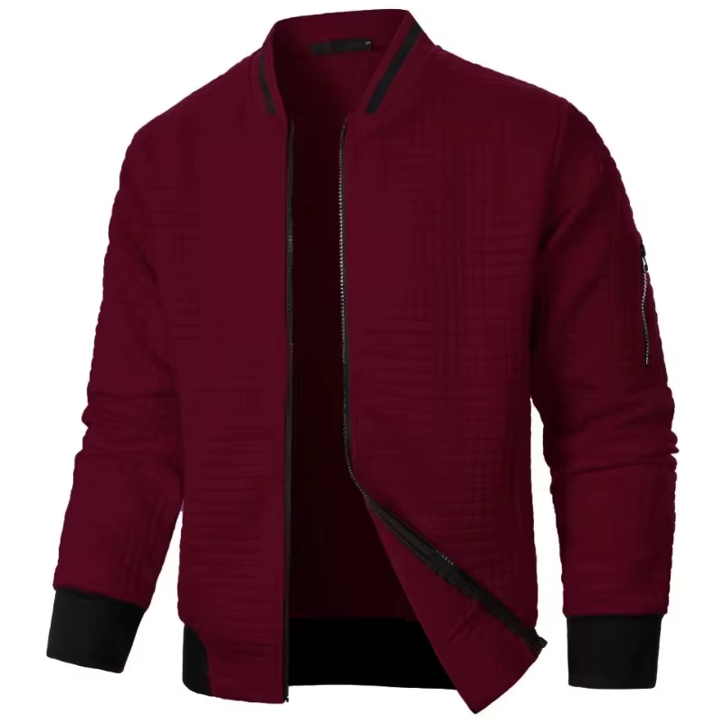  Mens Long Sleeve Zipper Jacket 