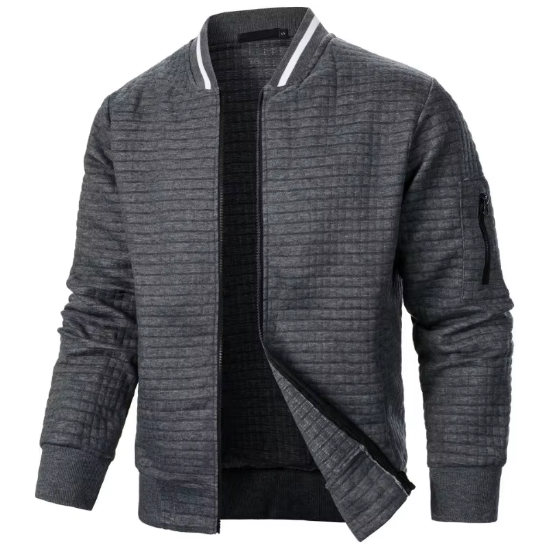  Mens Long Sleeve Zipper Jacket 