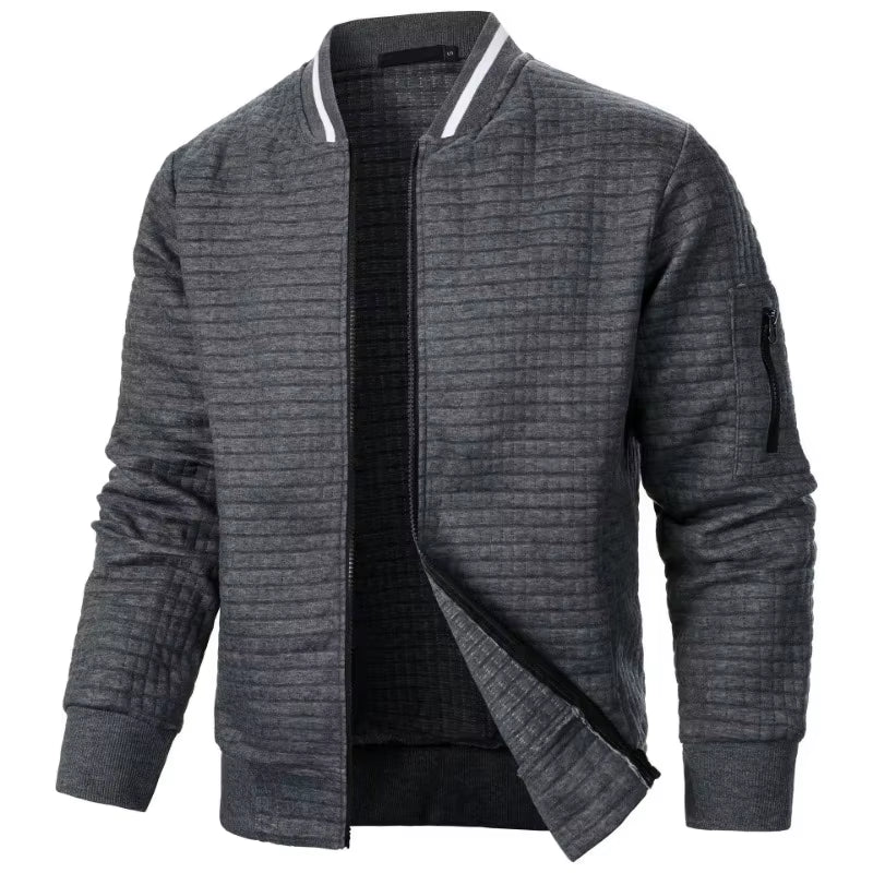  Mens Long Sleeve Zipper Jacket 